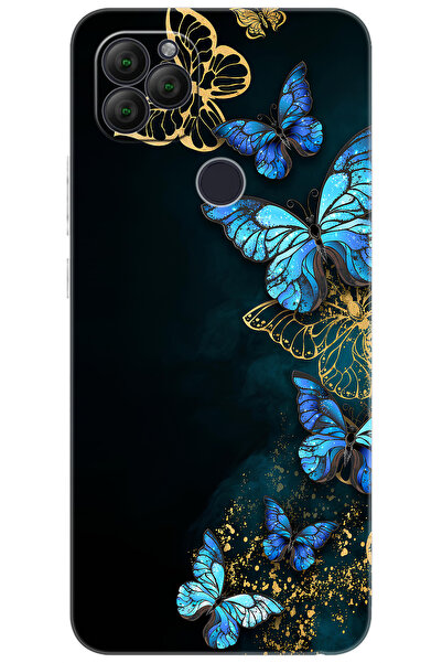 General Mobile GM 22 / GM 22S Uyumlu Kılıf Desen Baskılı Silikon Kelebekler S...