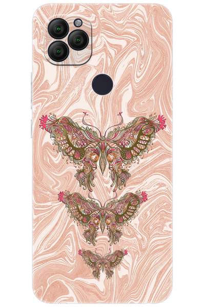 General Mobile GM 22 / GM 22S Uyumlu Kılıf Desen Baskılı Silikon Kelebek Resi...