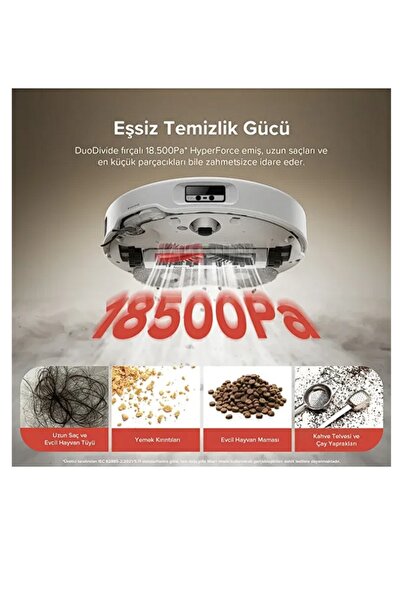 Roborock 18500pa En Güçlüsü En Akıllısı Otomatik Yıkama&Kurutma Görüntülü Arama QRevo Curv Robot Süpürge