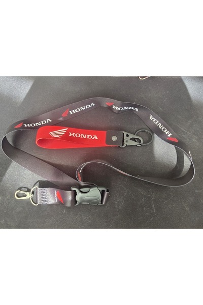 kumer سلسلة مفاتيح هوندا باللونين الأسود والأحمر،