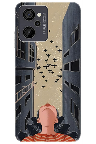 CASPER Via M40 / Via M45 Uyumlu Kılıf Desen Baskılı Silikon Gök Yüzü ve Kuşla...