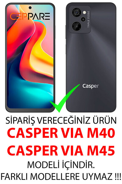CASPER Via M40 / Via M45 Uyumlu Kılıf Desen Baskılı Silikon Mustafa Kemal Atatürk STK:390 CP-npJlALf