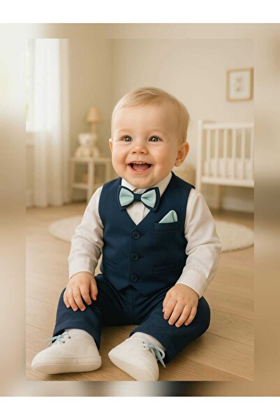 Calide Baby&Kids طقم ملابس للأطفال الذكور - مع ربطة عنق وربطة عنق فراشية - مل...