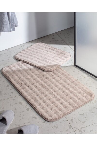 Madame Coco Reflet Bubble 2-teilige Badematte - Stein