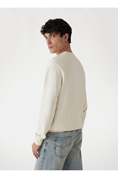 Guess Bisiklet Yaka Beyaz Erkek Sweatshırt M5rq15kcn01g1h6 Cn Basic Logo Swt