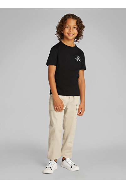 Calvin Klein Baskılı Siyah Erkek Çocuk T-Shirt IU0IU00678BEH