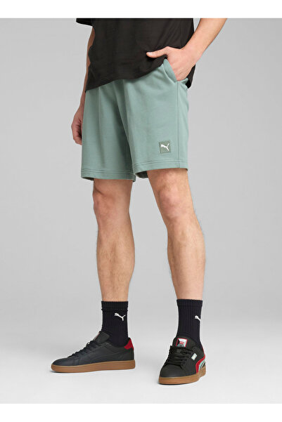 Puma 69089730 ESS ELEVATED Shorts 9 TR Yeşil Lastikli Bel Regular Fit Düz Erkek Şort