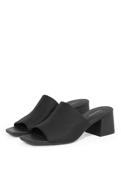 Calvin Klein Women Black 50 Jacq Heel Slide
