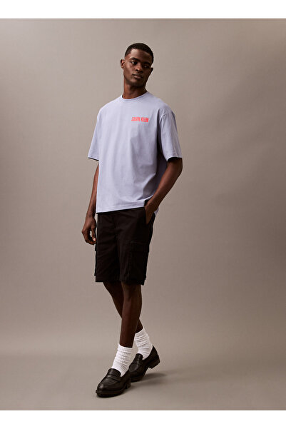 Calvin Klein Erkek Regular Fit Bisiklet Yakalı Kısa Kollu Mavi T-Shirt LV04RB...