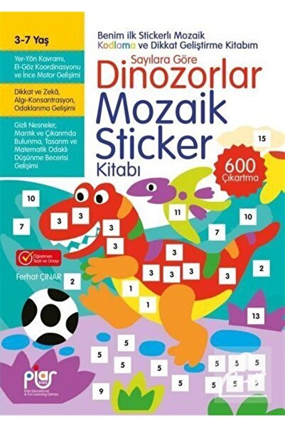Piar Kids Dinozorlar Mozaik Sticker Kitabı 3 - 7 Yaş