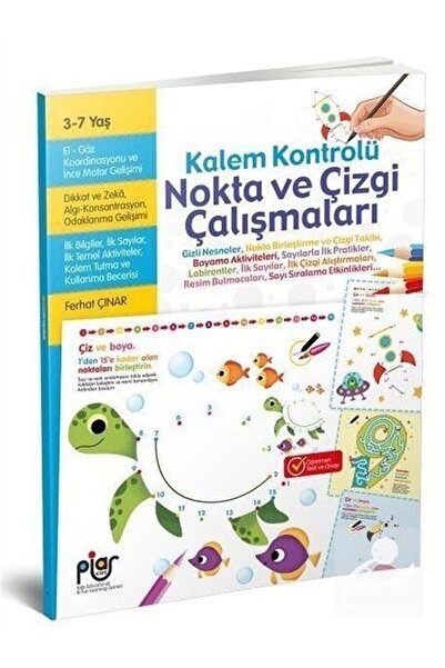 Piar Kids Kalem Kontrolü Nokta ve Çizgi Çalışmaları 3 - 7 Yaş