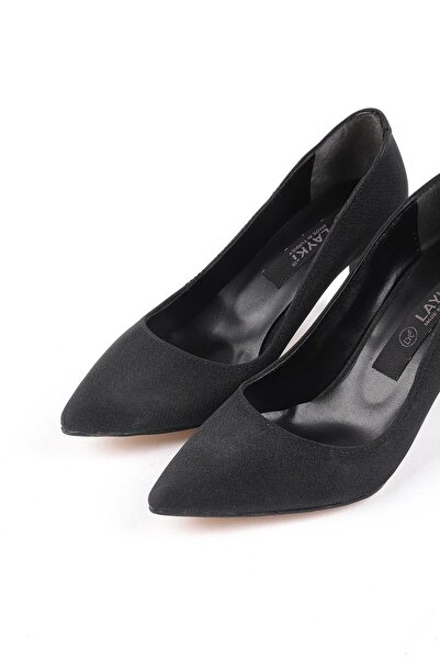 layki Sirella Shiny Black High Heeled Shoes