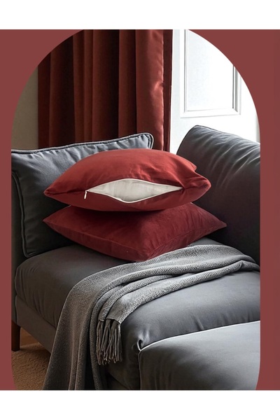 PATRU ANOTIMPURI Set of 2 pillowcases 40 x 40 cm, velvet material