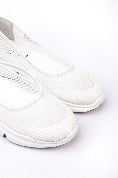 layki Milano White Color Lux Laser Cut Women's Summer Sports Shoes