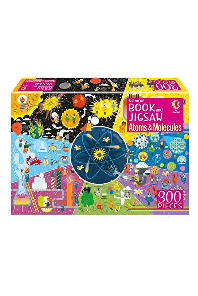 Usborne Set Puzzle si carte “ Book and Jigsaw Atoms and Molecules”