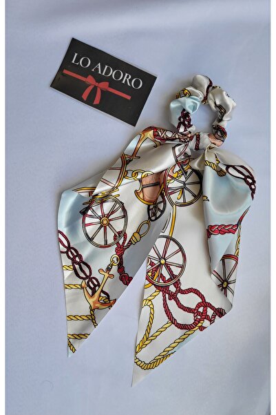 LO ADORO وشاح مطاطي بإبزيم من الساتان للنساء، حقيبة بإبزيم على شكل كعكة، وشاح...