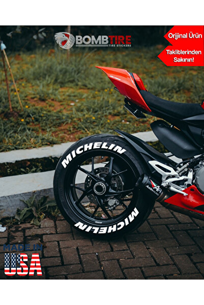 Kingstar Michelin Motosiklet Ve Otomobil Uyumlu Lastik Yazısı Sticker Arma