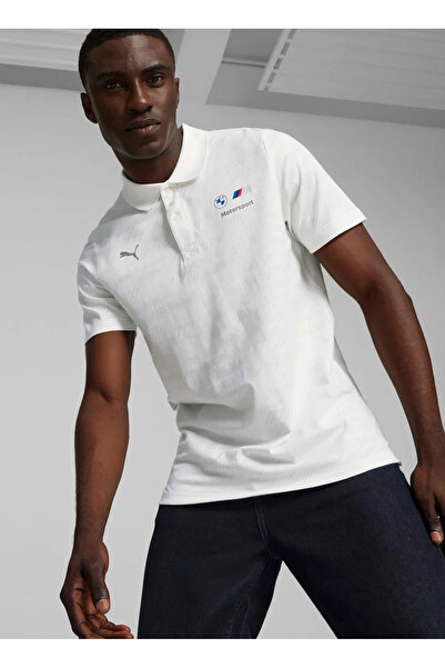 Puma 62415401 BMW MMS Polo Black Beyaz Polo Yaka Regular Fit Düz Erkek T-Shirt