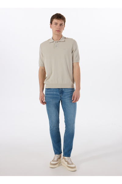 HUGO Normal Bel Tapered Fit Erkek Denim Pantolon 50530617_HUGO 634 10258279 07