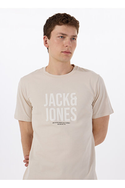 Jack & Jones Bisiklet Yaka Taş Erkek T-Shirt 12288525_JCOTONAL TEE SS CREW NECK