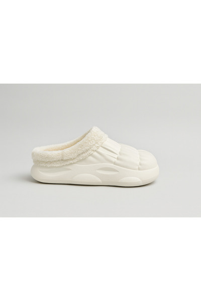 Shoebuo Papuci de casă de iarnă moale din lână pentru femei