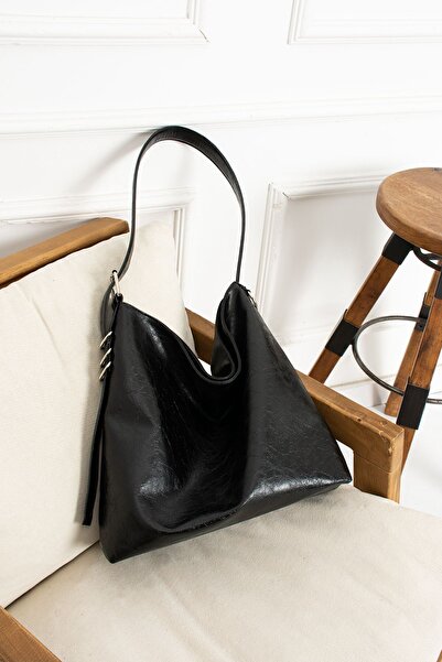 HONEY BAG Melo Model a Quality Black Women's Shoulder and Shoulder Bag