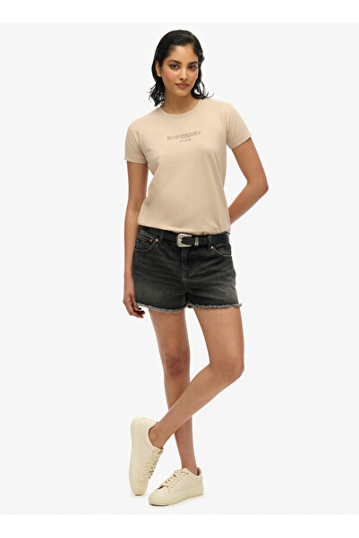 SUPERDRY Bisiklet Yaka Deve Tüyü Kadın T-Shirt W1011612A