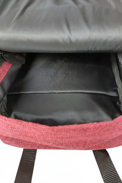 KISCHE Waterproof Thick Soft Melted Fabric Red School Backpack