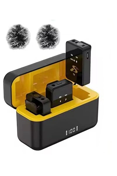 comse SX12 Iphone Ve Type-c Uyumlu Kablosuz Yaka Mikrofonu Led Şarj Kutulu Gürültü Azaltma Özellikli