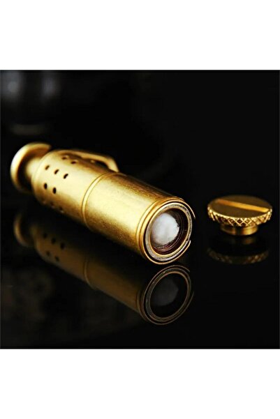 promisse Vintage Retro Benzinli Muhtar Çakmağı Otantik Sarı