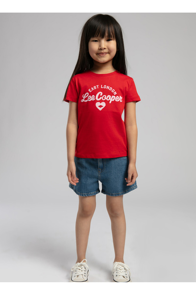 Lee Cooper Printed Red Girl's T-Shirt 252 Lcg 242006