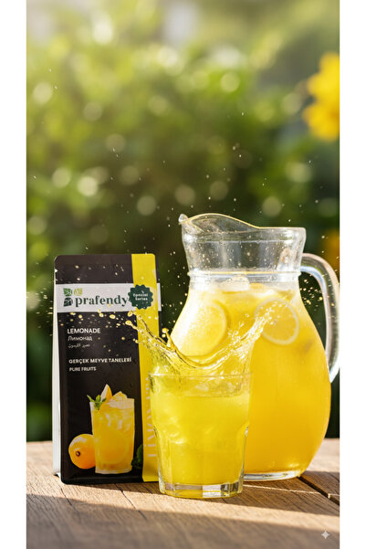 prafendy LİMONATA - EV YAPIMI TADINDA GERÇEK MEYVE TANELİ TOZ 250 GR