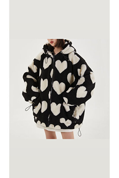 Semesia Trend Kalp Detay Polar Hoodie