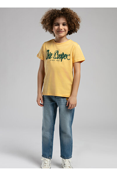 Lee Cooper Τυπωμένο κίτρινο μπλουζάκι για αγόρια 252 LCB 242002