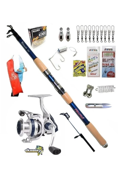 Okuma Aria-3000a Piranha Ultimate 210cm 50-100gr Kıyı Spin Olta Takımı Seti