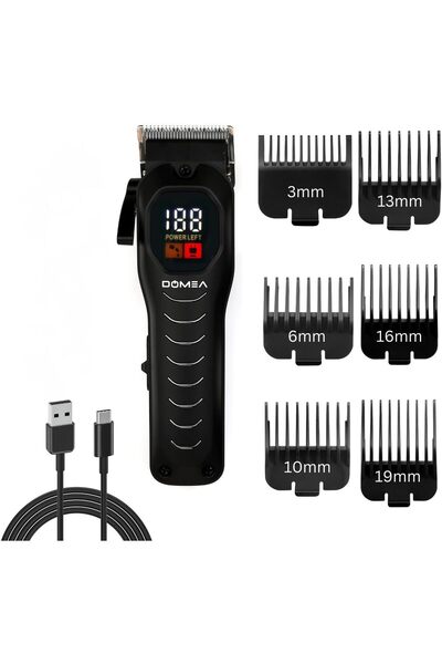 DOMEA ماكينة حلاقة شعر احترافية من سلسلة PRO، مزودة بـ 6 أمشاط قابلة لتعديل ا...
