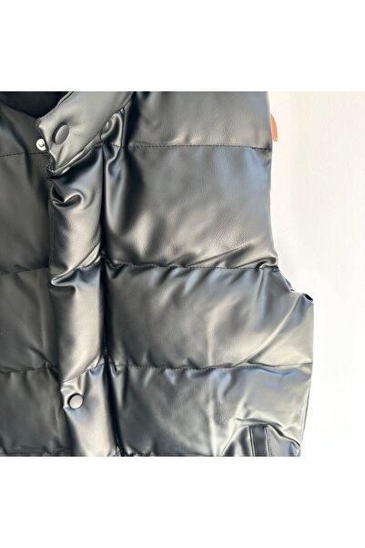 tiggirmoda Чоловічий чорний шкіряний жилет