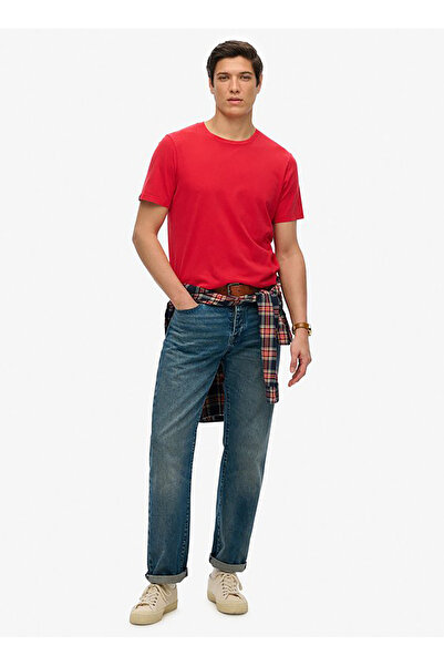 SUPERDRY Bisiklet Yaka Kırmızı Erkek T-Shirt M1012140A-F7L_CLASSIC ESSENTIAL TEE