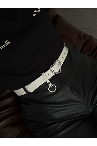 LİA KEMER CENTURĂ DE SILVER CU CATARAMĂ IN FORMA DE INIMĂ, CENTURĂ PENTRU JAC...