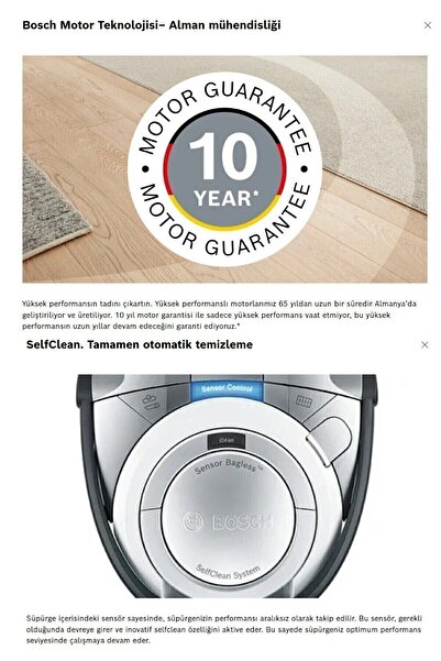 Bosch Turbo Başlıklı Güçlü Motor, Toz Torbasız Süpürge +Serie 4 El Blenderı E...