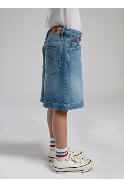 Lee Cooper Normal Bel Rahat Mavi Erkek Çocuk Denim Şort 252 LCB 121004
