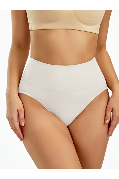 MİSTİRİK Mabet Model Yüksek Bel Esnek Spor Korse Beyaz Renk062