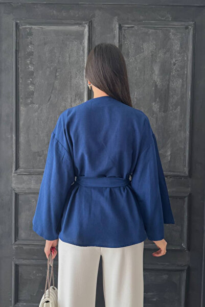 oshebu Námořnická modř – Dámské kimono s páskem