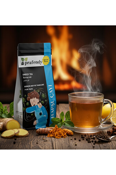 prafendy Hapşu Çayı - Kış Çayı - Doğal Parçacıklı Yenilebilir Meyve Çayı 250 gr