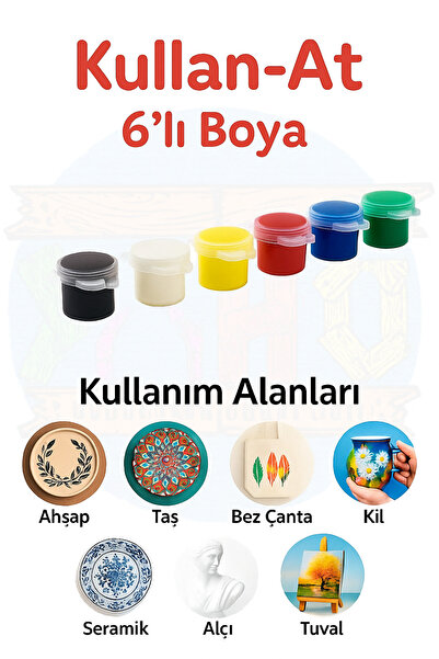 YAHO OYUNCAĞIN DOĞAL HALİ Akrilik Boya Seti 6lı