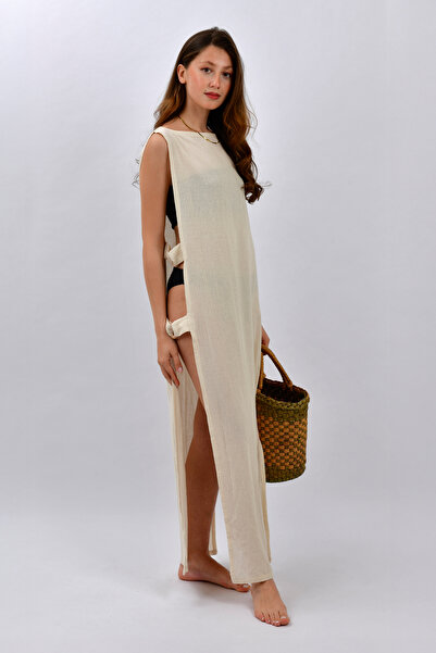 Merfico Size S-M Pareo Beach Dress - Ring Detail