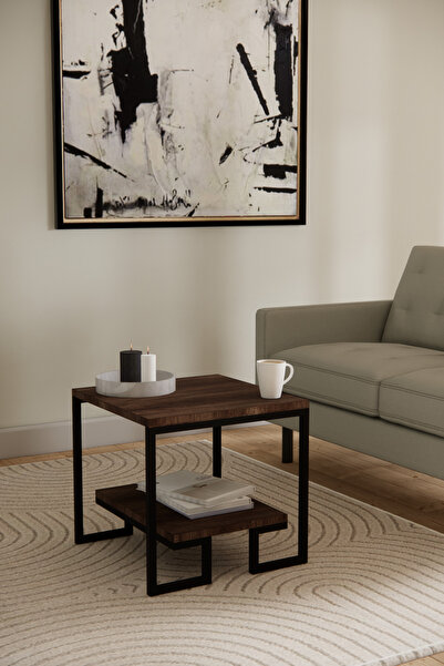 Phobia Metal Tasarım Ceviz Orta Sehpa 2512