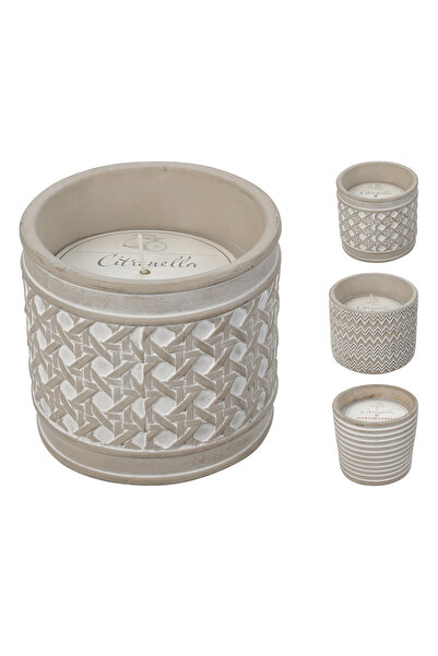 BOYNER EVDE Bej Mum Citronella Mum 2 Fitilli 240 gr Gri