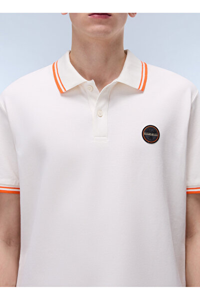 Napapijri NP0A4ID5N1A1-E-MACAS SS 1 Beyaz Relaxed Erkek T-Shirt