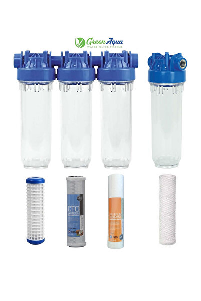 AQUA BELLA Bina Girişi 10" Filtrasyon Sistemi | Ana Giriş Su Filtresi | Temiz...